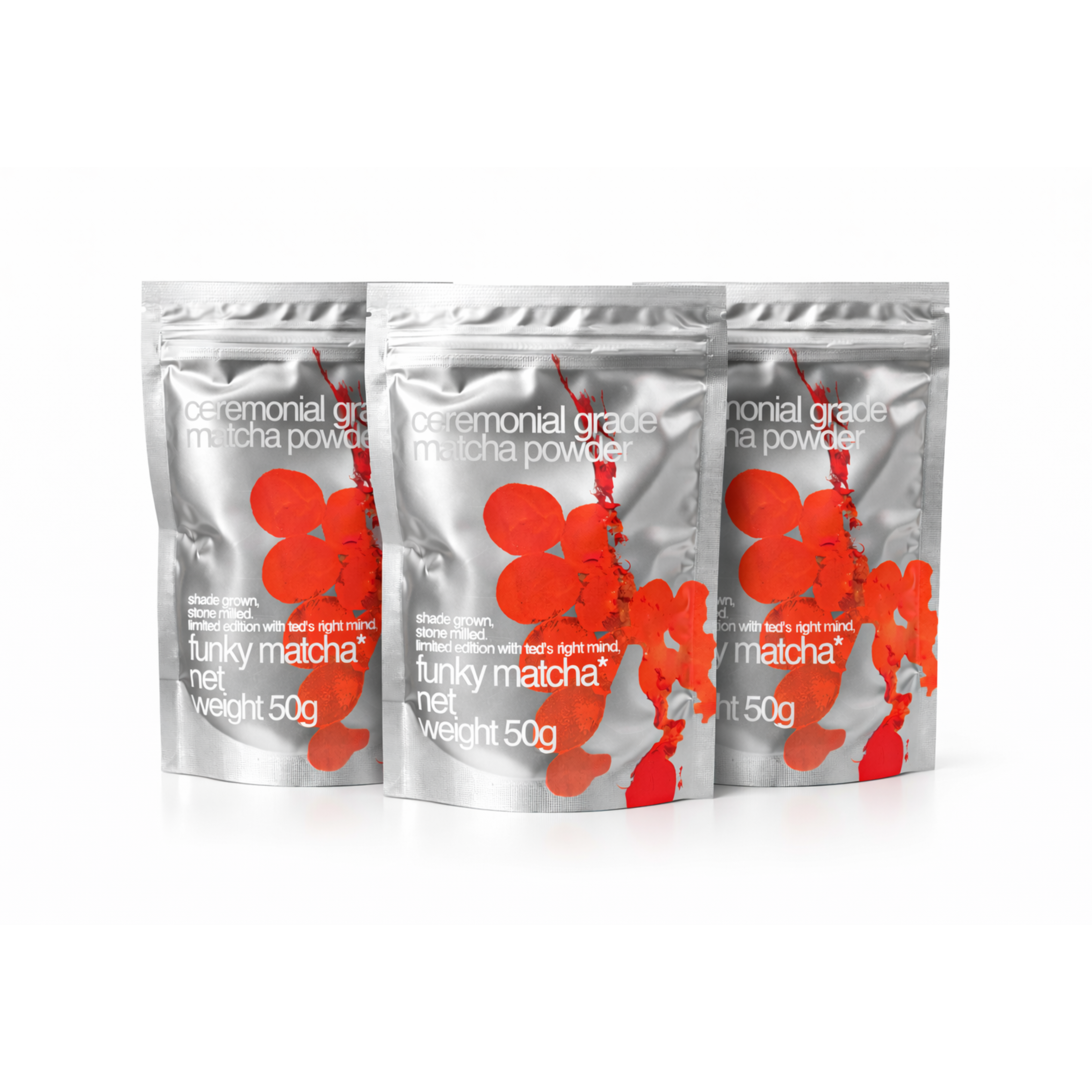 Funky Matcha x Tedsrightmind Limited Edition Ceremonial Grade Matcha Powder - 50g Pouch